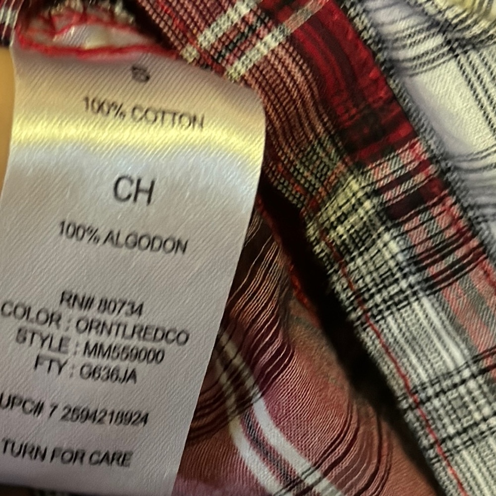 Plaid Button-Up V-neck Top - Picture 10 of 11
